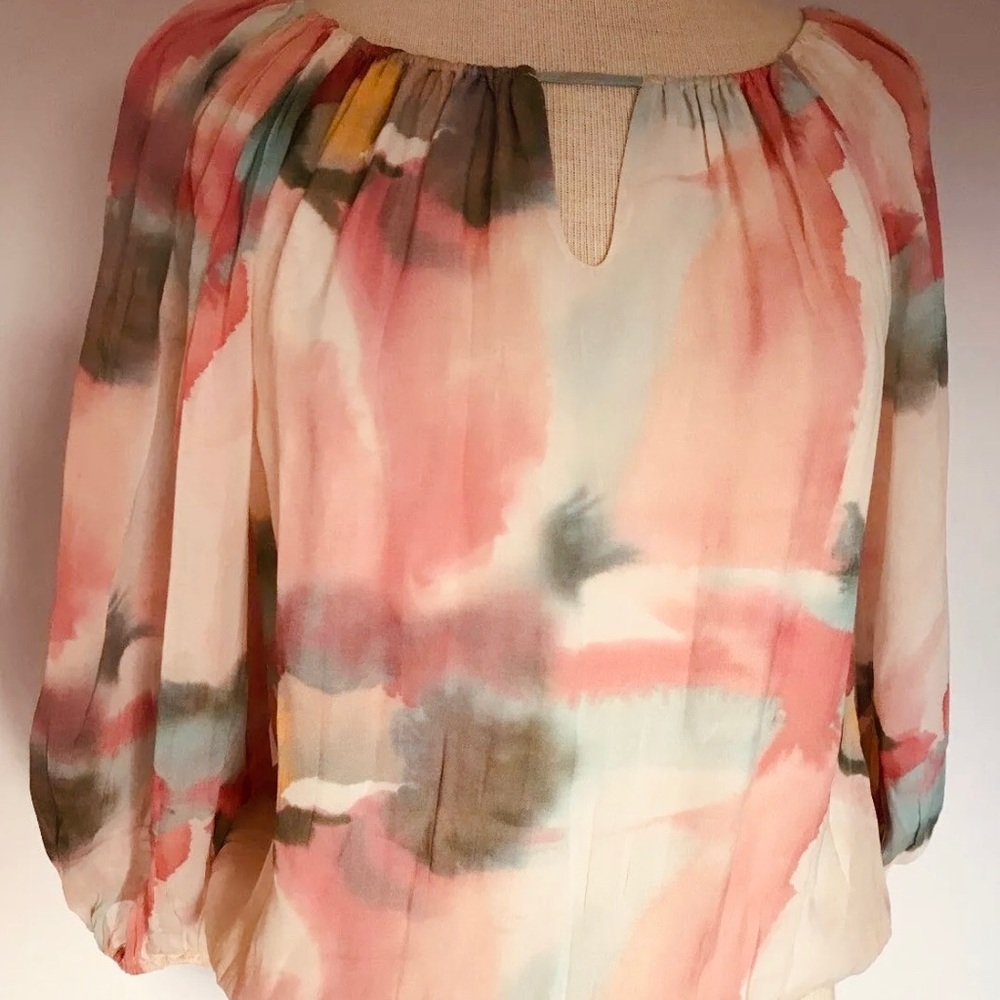 Alice + Olivia 100% silk blouse top